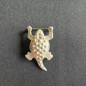 Elaine Sam Navajo Sterling Silver Horned Toad (RARE!) Brooch